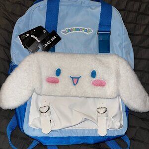 Cinnamoroll Fluffy Pocket Rectangular Backpack NEW WITH TAGS